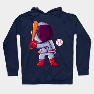 Cute Astronaut Baseball Cartoon Hoodie